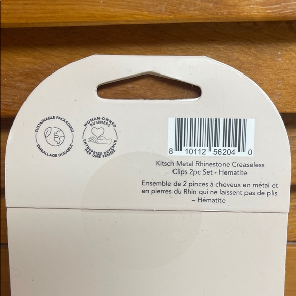 Kitsch Black Rhinestone Creaseless Hair Clip Set - Picture 6 of 9